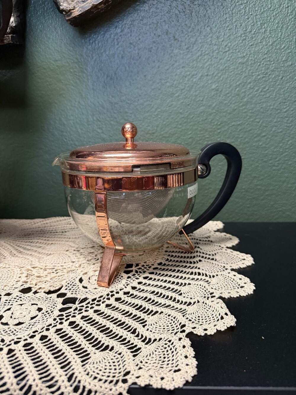 BODUM Glass with Copper Teapot